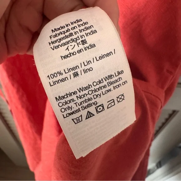 J. Crew | 100% Linen Cabana Maxi Dress in Red Sand Brand~ New w/o Tag 2X - Picture 12 of 13